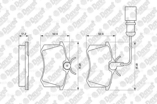 FREN BALATASI ARKA WVA 23516 87X529X17 MM IKAZ KABLOLU VW SHARAN 97-10SEAT ALHAMBRA 97-10 FORD GALAXY 00-06