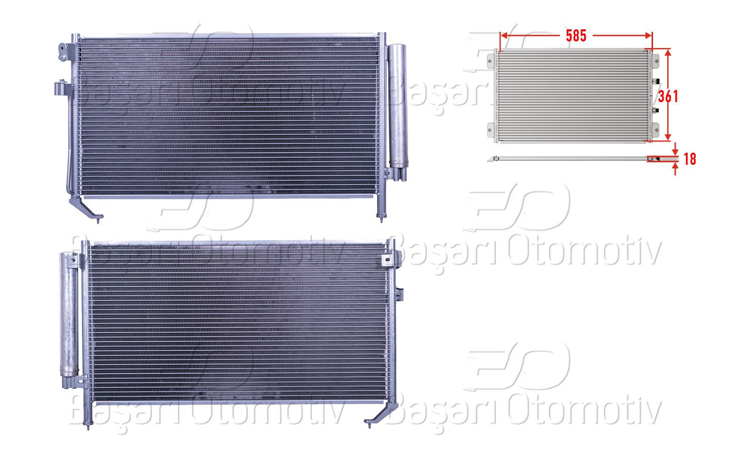 KLIMA RADYATORU 585X361X18 | SUBARU FORESTER 2.0. 2.5 02> | WISCO