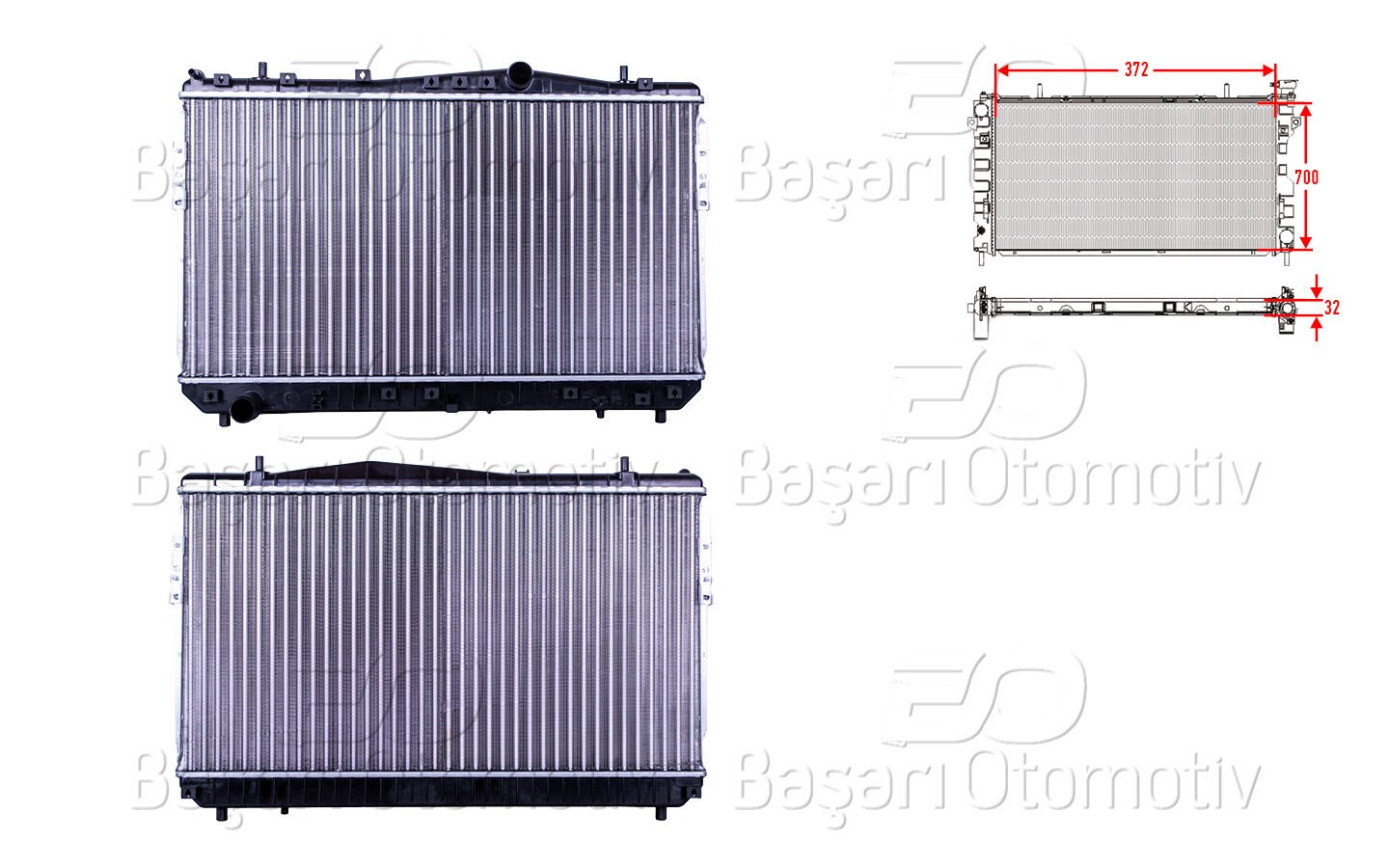 SU RADYATORU MEKANIK MT 372X700X32 | CHEVROLET LACETTI J200 NUBIRA 1.4 1.6 1.8 03 > | AUTOLUX