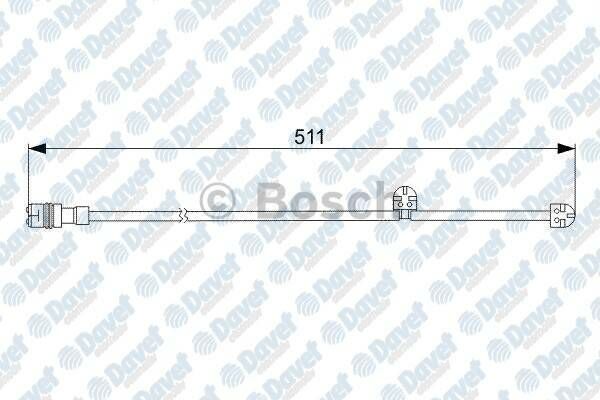 FREN BALATASI IKAZ KABLOSU 511MM PORSCHE 911 997 3.6 CARRERA