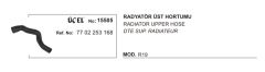 RADYATÖR HORTUMU ÜST 15505 R19 1.4 1.6 7702253168