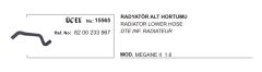 RADYATÖR HORTUMU ALT 15565 MEGANE-II SCENIC-II 1.6 8200233967