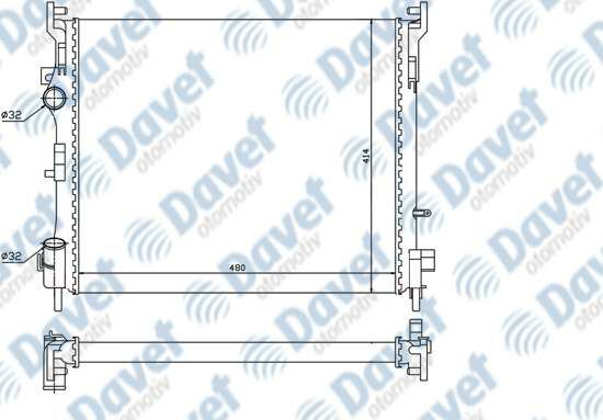 MOTOR SU RADYATORU CLIO II 01-> THALIA 05-> 480X415X34 MANUEL SANZUMAN