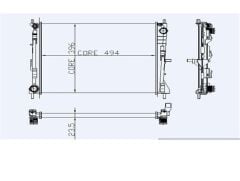 RADYATÖR 0518572AL CLIO-III MODUS 1.5 DCI 1.2-16V 1.4 1.6 AC + KLİMASIZ MEKANİK