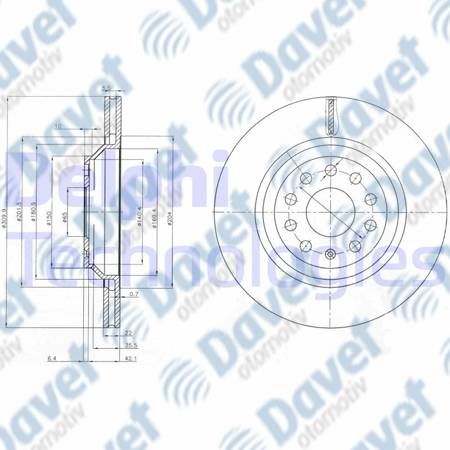 ARKA FREN DISKI CIFTLI PAKET DELIKLI GOLF V-VI PASSAT 05> EOS 06>A3 03> SCIROCCO 08>