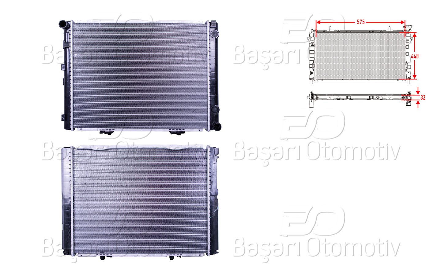 SU RADYATORU BRAZING MT 575X448X32 | MERCEDES-BENZ BENZ 190 W201 E2.3 1986 > | WISCO