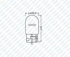 AMPUL 12V 21W STOP VE SINYAL DIPSIZ W21W   ####