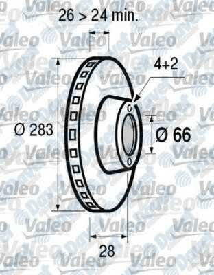 FREN DISKI ON HAVALI 283MM  PEUGEOT  P406 2.0  CITROEN  XANTIA 2.0I 16V 97-01