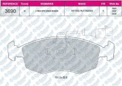 FREN BALATASI ON WVA 23228 FIAT DOBLO 223 1.2I 1.6I 16V 1.9D 1.9JTD 10/01-11/02 PALIO WEEKEND 178BX178DX04/96- 1.2 I 178DX.G1A 04.1996-02.2001 1.4 I 1.4 I KAT 04.1996-06.1998 1.6 I 16V 178DX.D1A 04.1996-02.2001