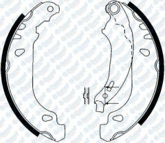 ARKA FREN BALATASI PABUCLU CLIO II 98-> SYMBOL 00-> LOGAN 04-> SANDERO 08-> 180X42MM