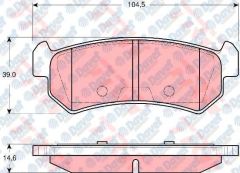 ARKA FREN BALATASI WVA 24071 LACETTI 04-07 / NUBIRA 03-07 104.50mm