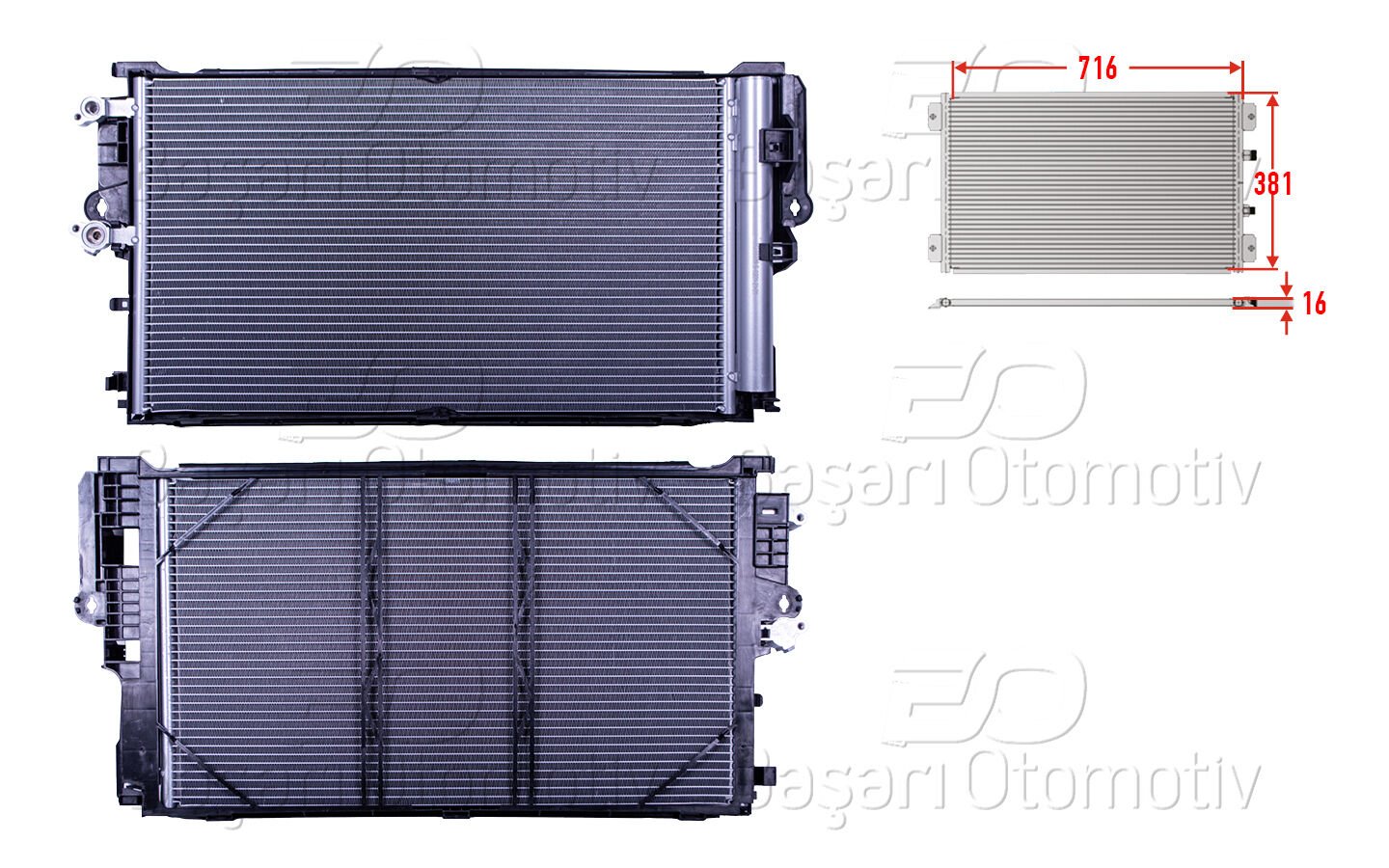 KLIMA RADYATORU 716X381X16 | VOLVO XC90 2.0 D5 14> | WISCO