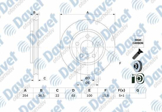 ARKA FREN DISKI VW POLO 08-13 05-14
