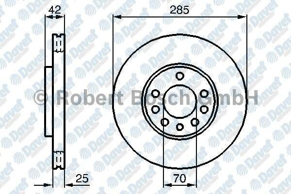 FREN DISKI ON HAVALI 285mm VECTRA C 1.6I 16V 09/01-07/05 Z16 XE <ECOTEC>