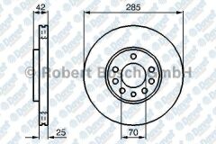 FREN DISKI ON HAVALI 285mm VECTRA C 1.6I 16V 09/01-07/05 Z16 XE <ECOTEC>
