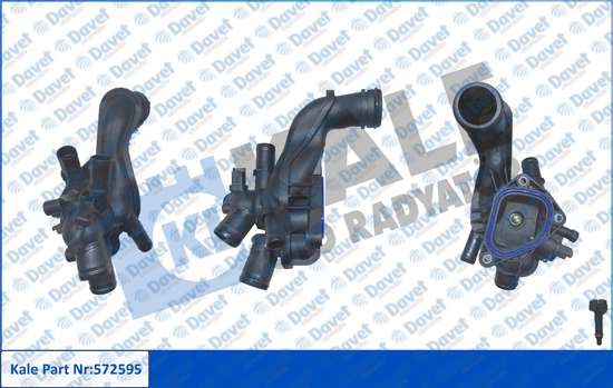TERMOSTAT 105°C PLASTIK GOVDELI KOMPLE CITROEN C4 C4 I II C4 PICASSO DS3 PEUGEOT P207 P208 I P3008 P308 P308 I II P5008 RCZ