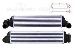 TURBO RADYATORU (INTERCOOLER) 540X127X50 | BMW E46 3.20D 3.30D 3.30XD 98 > | WISCO