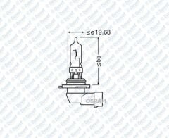 AMPUL 12V HB3 65W PLASTIK SOKETLI TEK FLAMANLI HALOJEN   ####