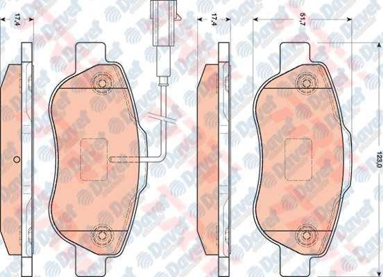 ON FREN BALATASI DOBLO 1.3-1.6-1.9 JTD 02> FIORINO 1.3-1.4 MTJ 08> FIAT 500 1.4 07>