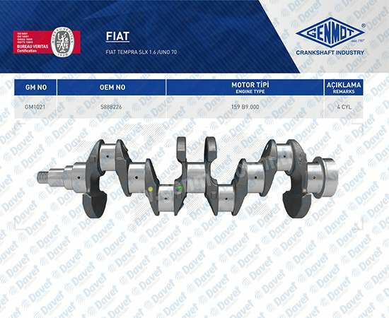 KRANK MILI FIAT TEMPRA SLX 1.6 UNO 70