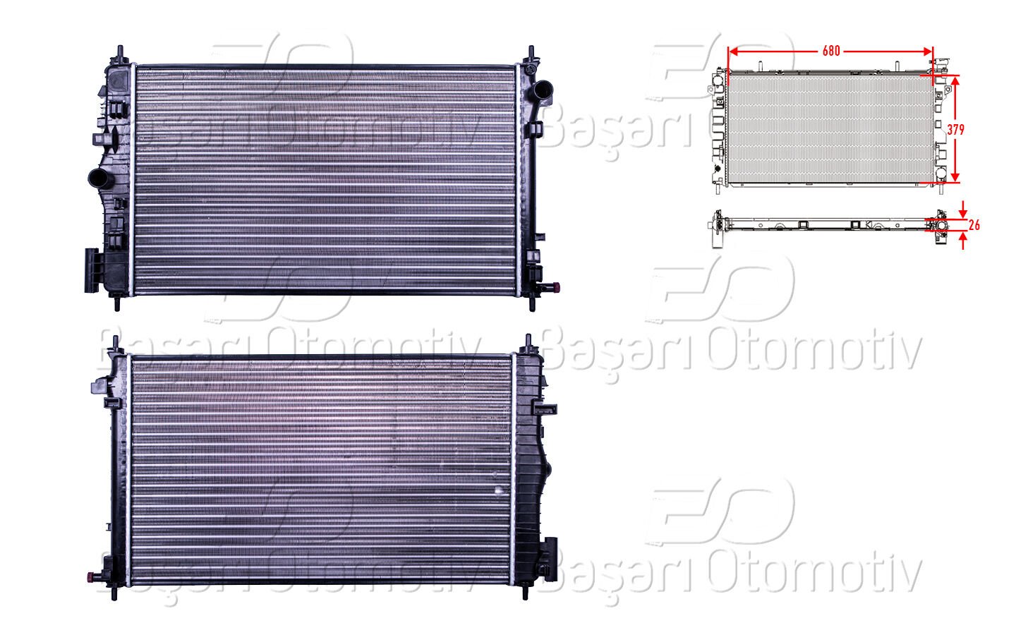 SU RADYATORU MEKANIK MT 680X379X26 | OPEL INSIGNIA 2.8 08 > | AUTOLUX
