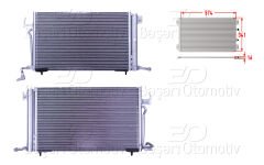 KLIMA RADYATORU 574X341X16 | PEUGEOT306 96> | WISCO