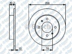 FREN DISKI ARKA DUZ 258 /10 8 MM HYUNDAI ELANTRA 96>06