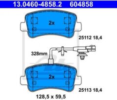 Fren Balatası Arka Tek Teker Tek Fişli 2.3Dci-2.5Dci Master3-Movano Renault 2010-