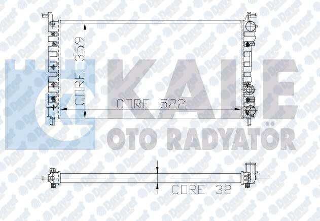 SU RADYATORU FIAT PALIO 1.2/1.4 - WEEKEND 96-> 2 SIRA AL+PL ALIMINYUM
