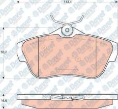 ARKA FREN BALATASI EXPERT III - JUMPY III-SCUDO III 2.0 16V.1.6HDI 90. 2.0HDI 16V 01/07-